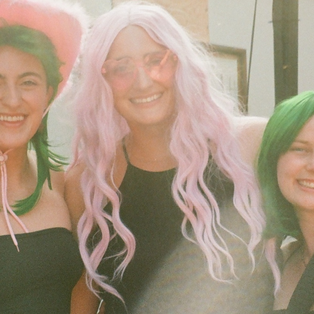 Long Wavy Pink Wig